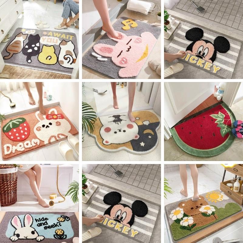 Thảm lau chân hình thú 3d lông cừu đẹp chống trơn trượt 40x60 thảm chùi chân cao cấp nhiều