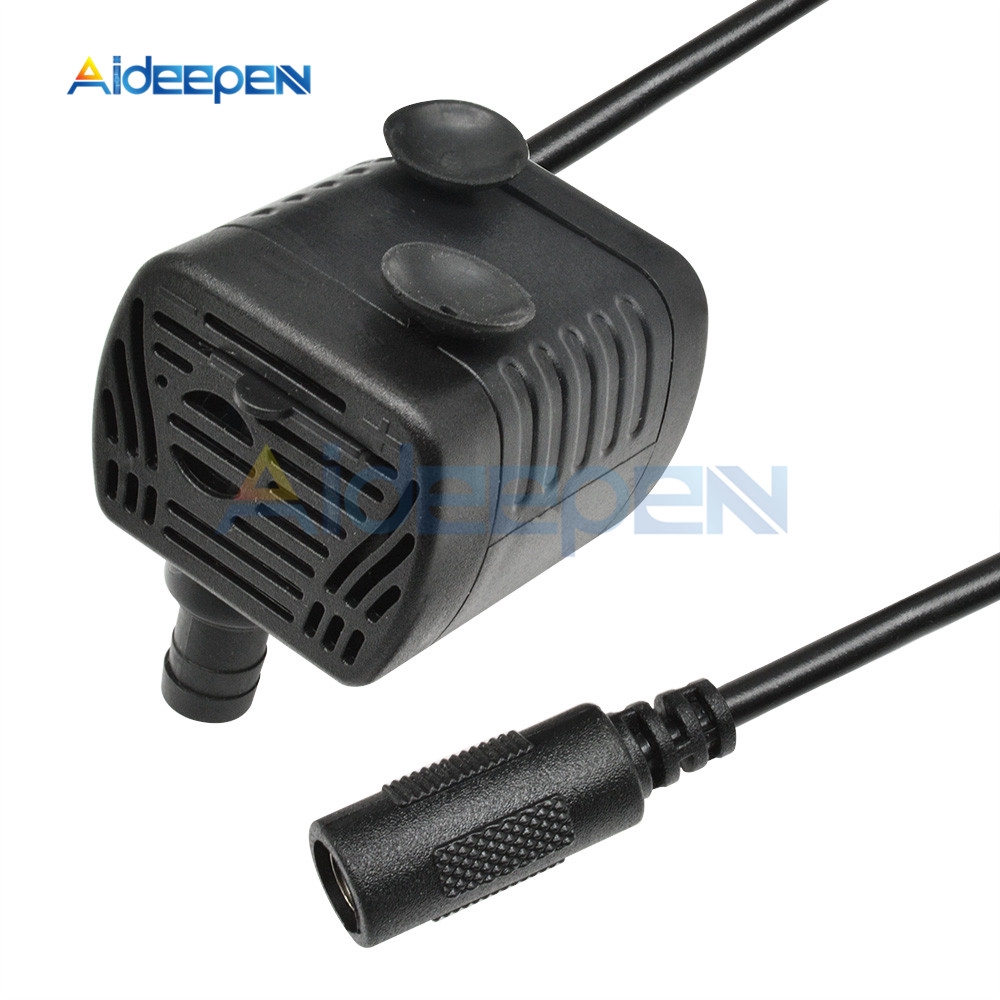 Máy bơm cho đài phun nước / bể cá nhỏ DC-1020 DC 5V 12V 3W tốc độ dòng chảy 200L/H 1.5m