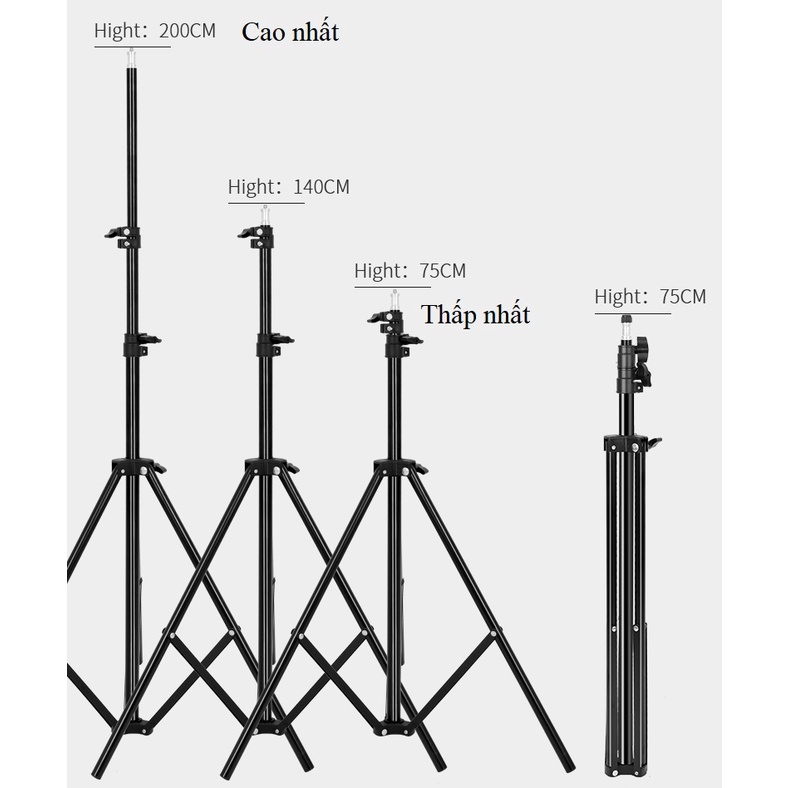 Chân Đèn 2M Chuyên Dùng Trong Studio, Chân Đầu Ren 1/4