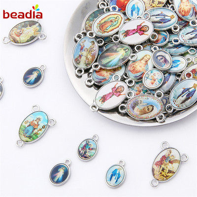 Mặt trang sức BEADIA hợp kim hình giọt nước in họa tiết ngẫu nhiên