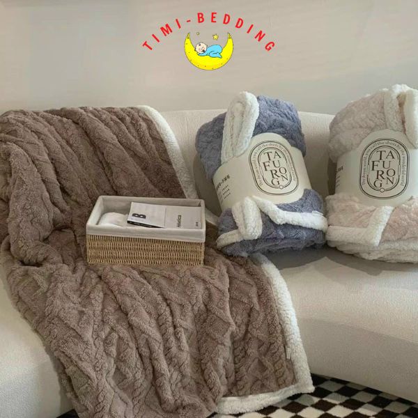Chăn TAFURONG – Chăn lông cừu chính hãng, cao cấp, mềm mại kích thước 2x2,3m, nặng 2,5kg - Timibedding