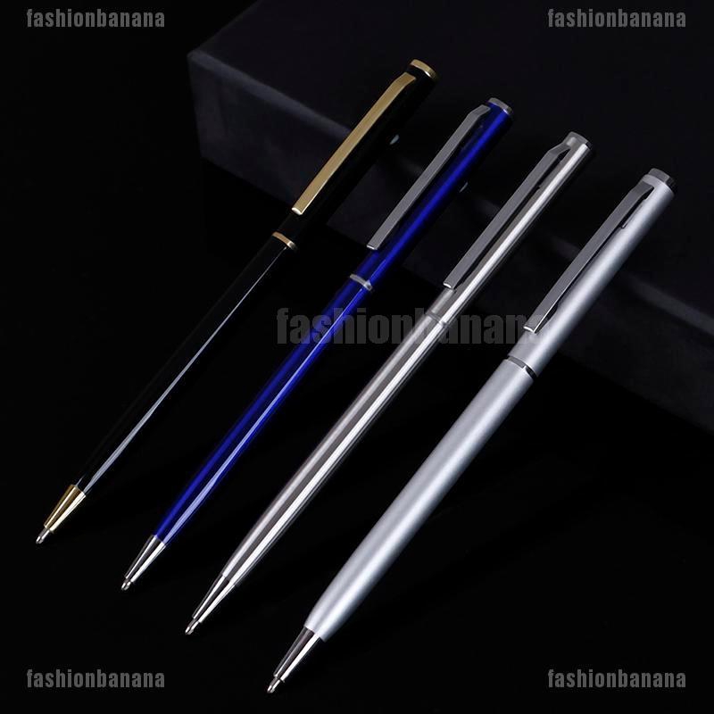 Bút Bi Mực Đen Ngòi 1mm Vỏ Kim Loại Sang Trọng