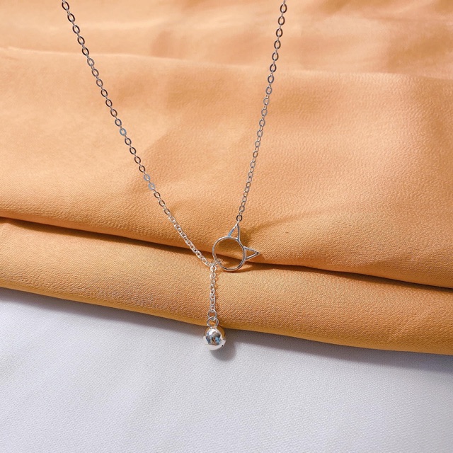 Dây chuyền bạc Tlee, vòng cổ mèo mix chuông - TleeJewelry