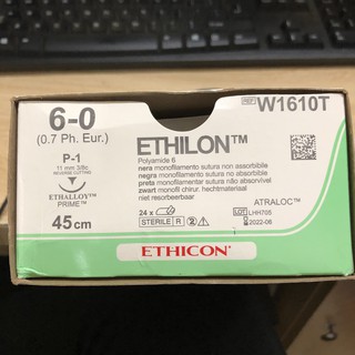 Chỉ đơn sợi phẫu thuật, thẩm mỹ Ethilon 6/0 [Nhấn mí]
