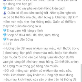 Quần mặc váy nâng mông pha ren Cao Cấp Siêu đẹp