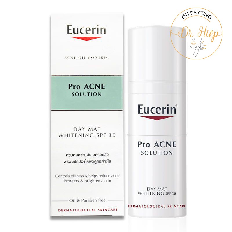 Kem giảm mụn và dưỡng sáng da EUCERIN ProAcne solution Day Mat Whitening SPF30 50ml