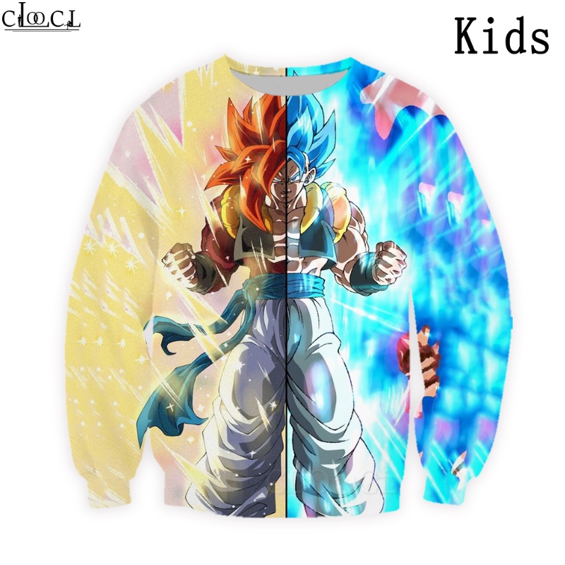 Áo Sweater Tay Dài In Họa Tiết Hoạt Hình Dragon Ball Goku Thoải Mái Thời Trang Cho Bé Trai