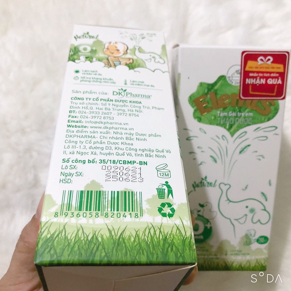 Tắm gội Thảo dược trẻ em Elemis - Hỗ trợ diệt khuẩn, phòng chống rôm sảy, làm mát và mềm da (Chai 500ml/ 200ml)