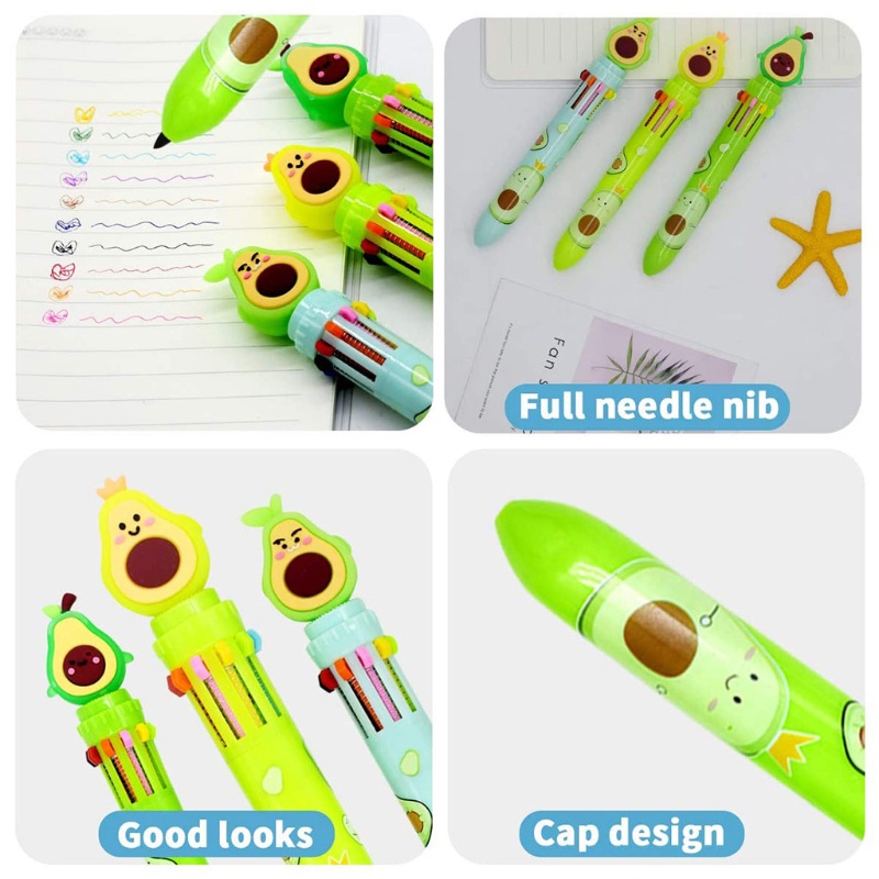 Set 9 Bút Bi 8 Màu Khác Nhau Dành Cho Học Sinh