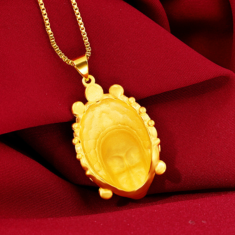 Mặt Dây Chuyền Hình Tượng Phật Mạ Vàng Độc Đáo Cho Nam Nữ