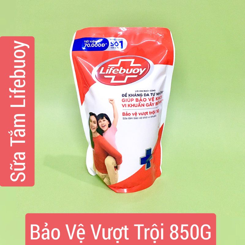 Sữa tắm Lifebuoy Bảo vệ khỏi vi khuẩn 850gr (Túi)