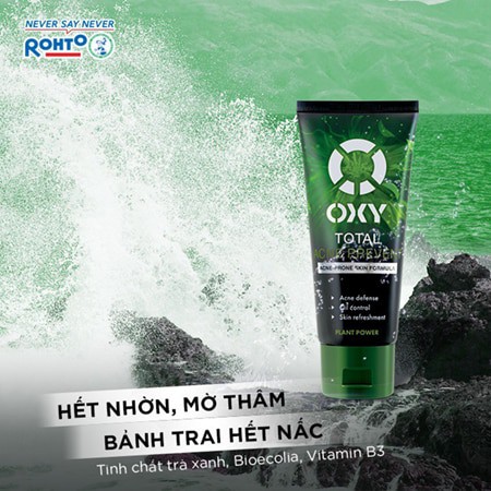 Kem rửa mặt sạch khuẩn mụn kiểm soát nhờn OXY Total Anti Acne 100g