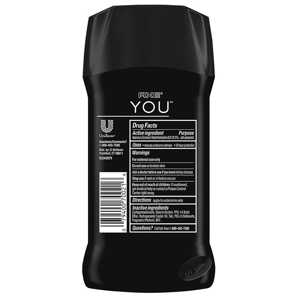 Lăn Sáp Khử Mùi Nam Axe Dry Anti-Perspirant &amp; Deodorant Stick YOU 76g (Mỹ)