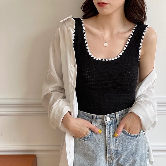 Áo dệt kim ZHELIHANGFEI không tay quyến rũ thời trang dành cho nữ