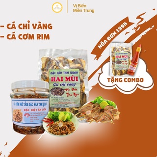   Khô Cá Chỉ Vàng + Cá Cơm Rim Tỏi Ớt Hải Sản Khô 1 Nắng Chuẩn Vị Miền Trung