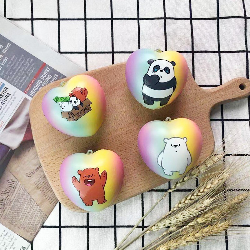 Đồ chơi bóp phục hồi chậm in hình We Bare Bears nhiều màu dễ thương