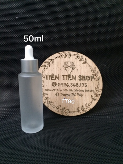 Chai thuỷ tinh mờ vai vuông đầu bóp serum 10ml, 20ml, 30ml, 50ml