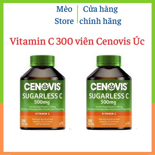 Viên nhai VITAMIN C - Cenovis Vitamin C 500mg 300 viên - Date tháng 9/2023