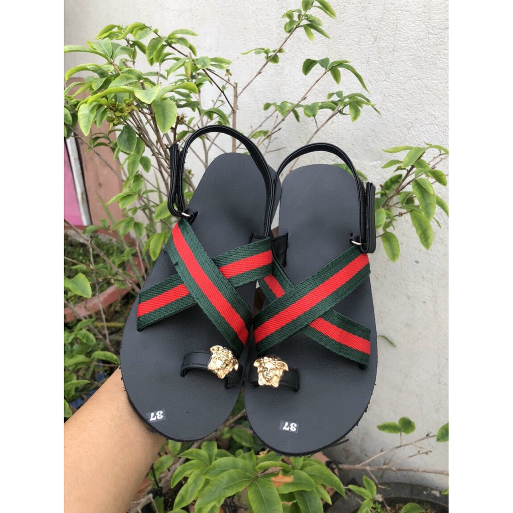 Dép quai hậu nữ nam, SANDALTHOITRANG Giày sandal nữ đi học, xỏ ngón quai chéo F87 sandal đồng nai full size 30-44