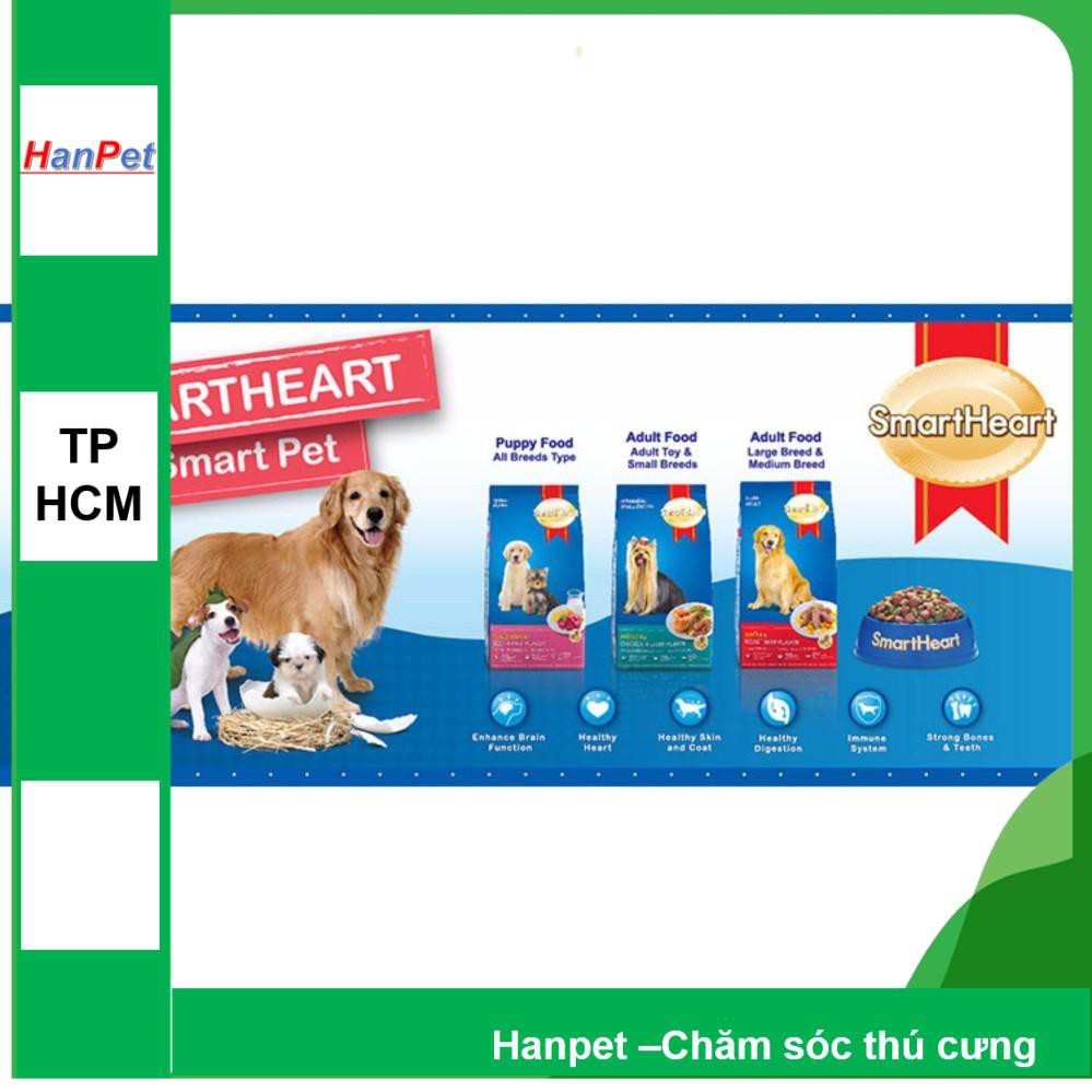 HCM-(Gói 400g  Thức ăn dạng hạt cao cấp Smartheart Puppy DÀNH CHO chó DƯỚI 1 NĂM TUỔI (hanpet 215)