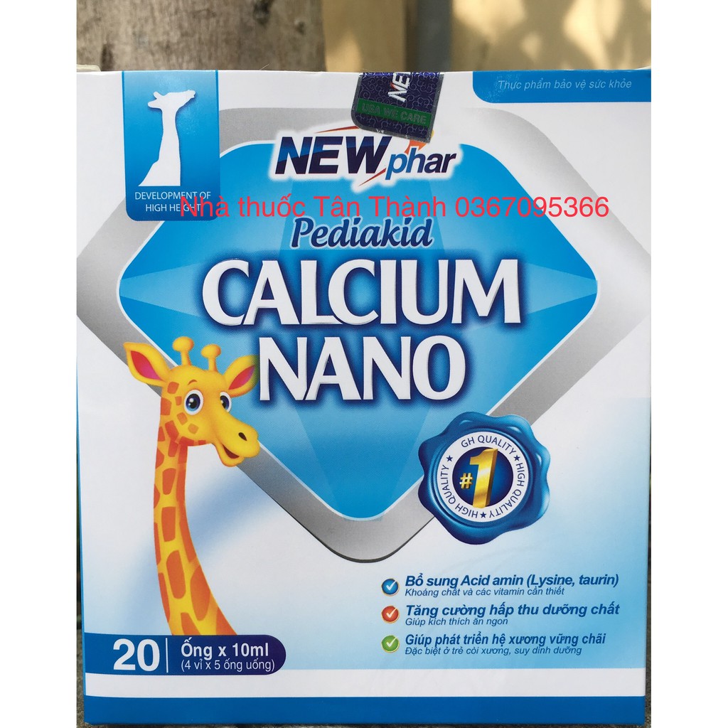 Calcium Nano Pediakid bổ sung canxi tăng cường chiều cao