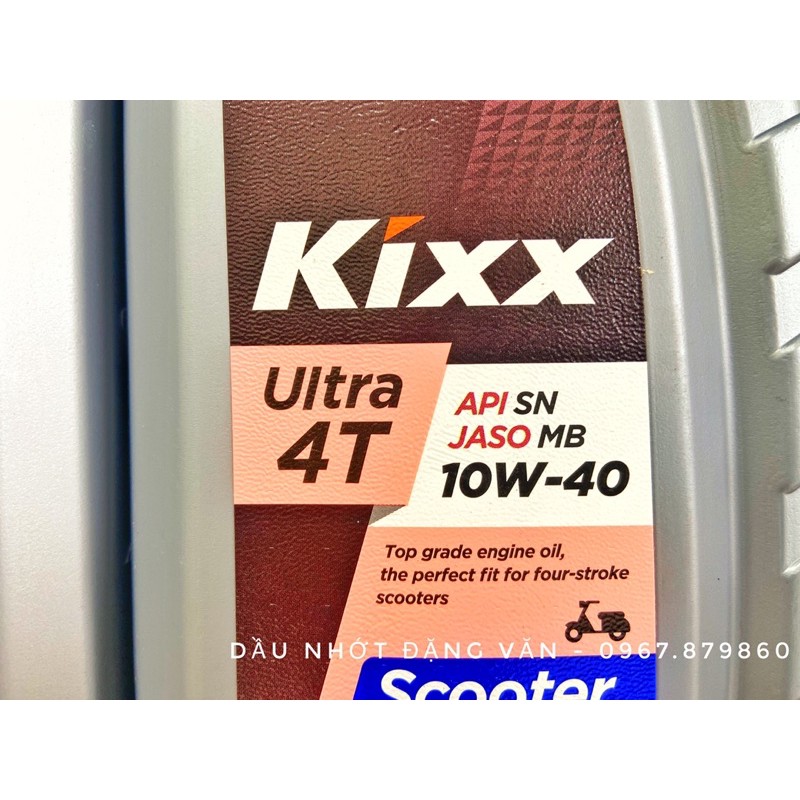 Dầu Nhớt Kixx 4T Ultra Scooter 1L 10W40 API SN chính hãng