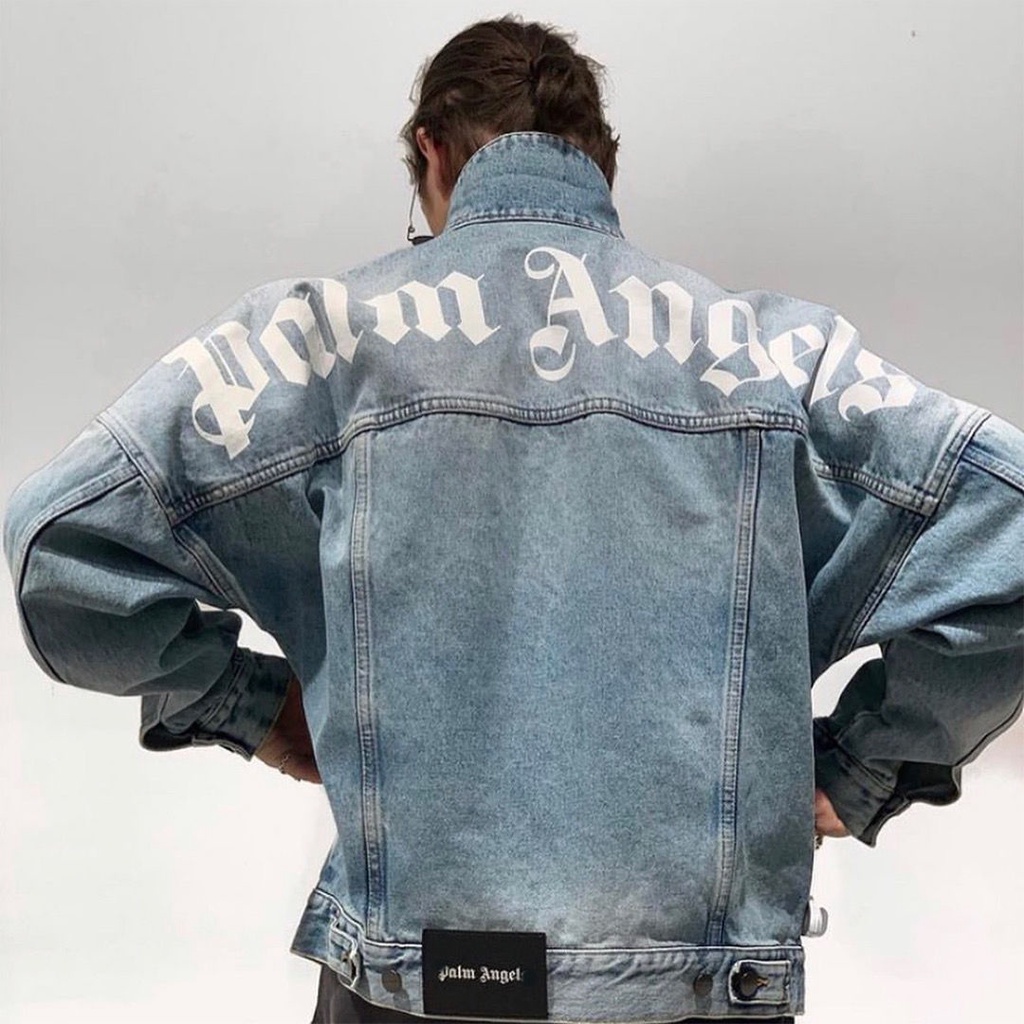 Áo Khoác Denim In Chữ Thời Trang Xuân Thu Dành Cho Nam Nữ