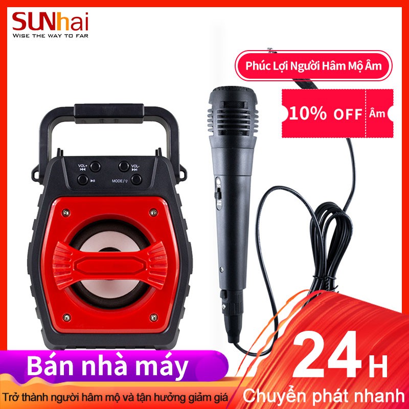 Loa bluetooth T08 di động ngoài loa siêu trầm loa nhỏ với micrô