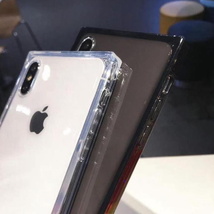 Ốp điện thoại vuông màu trong suốt  cho iPhone 5 5s 6 6plus 6s plus 7plus 8 8plus x xs max pro 11 promax TPHCM