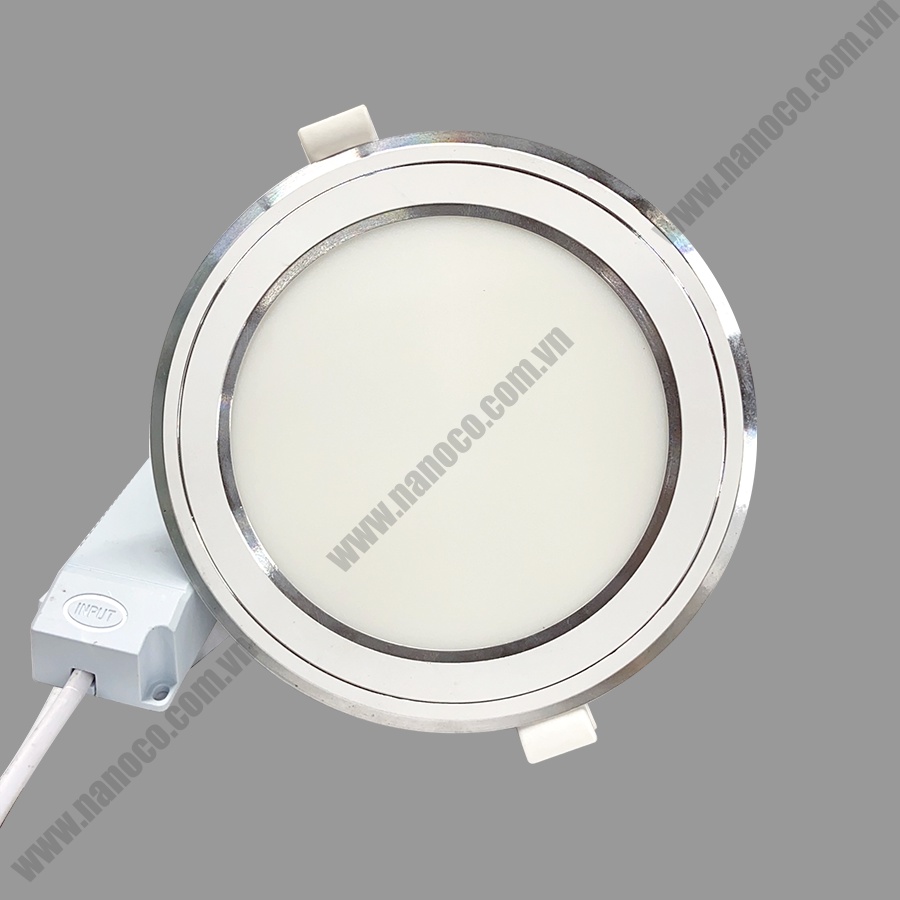 Đèn âm trần LED Nanoco NSD096S110 9W siêu mỏng viền bạc