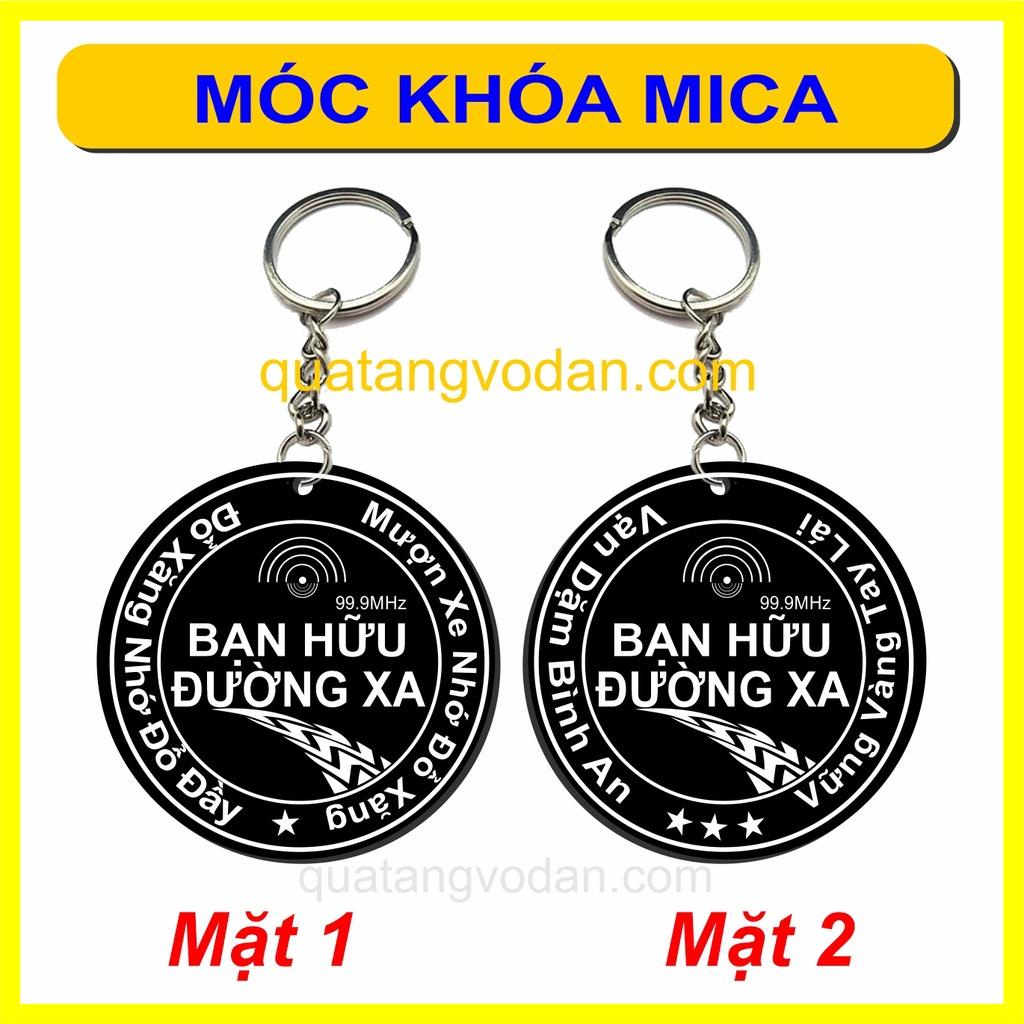 Móc khóa mica logo BẠN HỮU ĐƯỜNG XA khắc laze  | QUÀ TẶNG VỎ ĐẠN