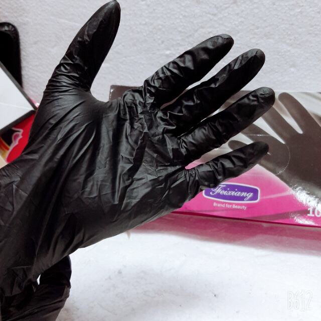 Găng tay đen Latex cao su tự nhiên(không hộp)