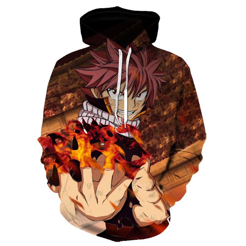 Áo Hoodie In Hình Anime Fairy Tail 3d Cá Tính