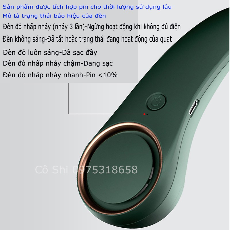 QUẠT MINI KHÔNG CÁNH ĐEO CỔ HOT TIKTOK THỜI THƯỢNG 3 CHẾ ĐỘ MÁT SIÊU NHẸ SIÊU BỀN TIỆN LỢI - PHIÊN BẢN 2021