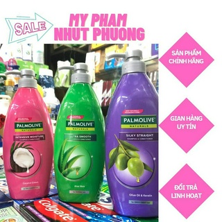 Dầu gội óng mượt tóc pamolive chai 600ml