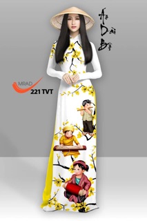 Vải áo dài lụa in 3D