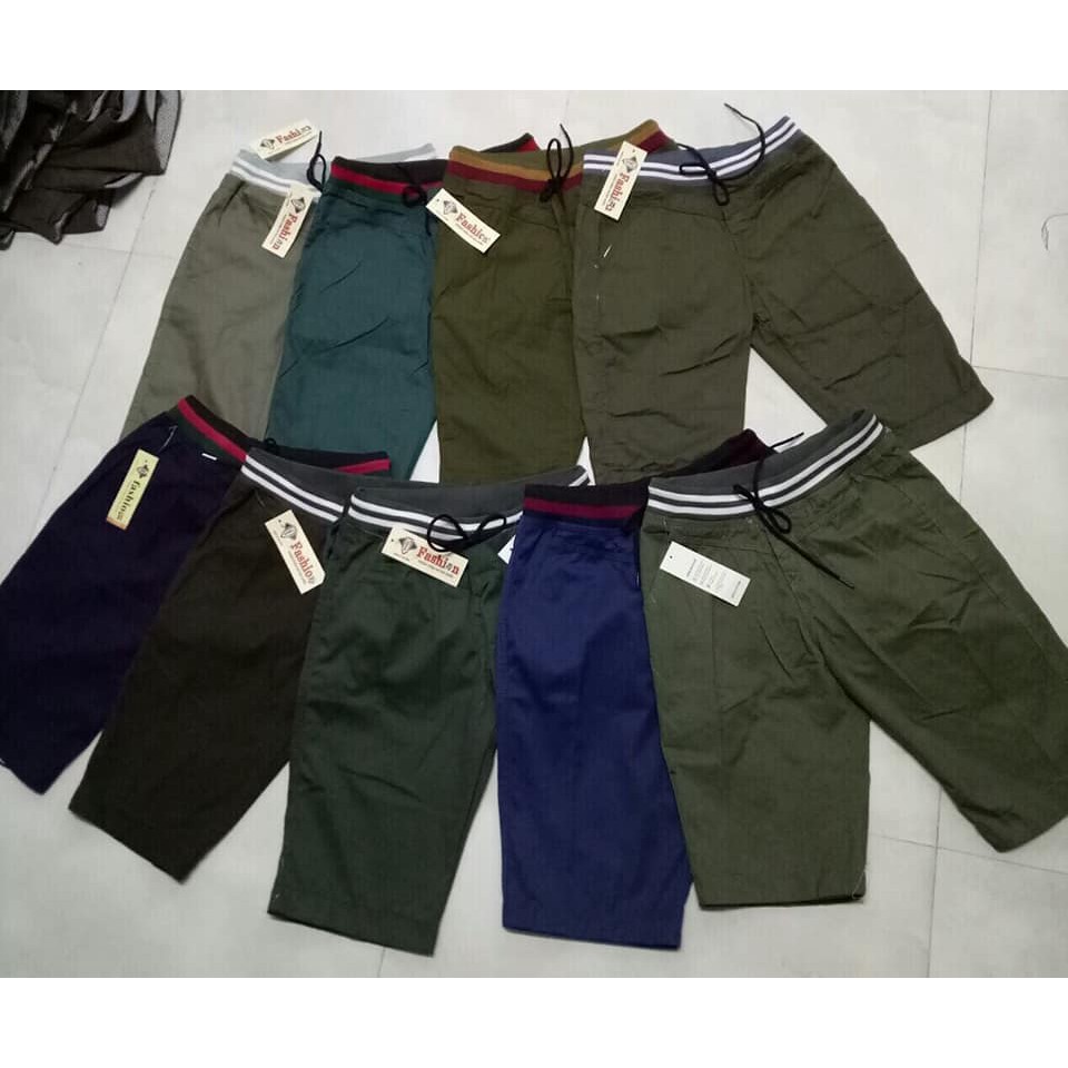 Quần Short Nam Kaki Mềm Mịn Lưng Thun 6 Màu Trẻ Trung Phong Cách Hàn Quốc