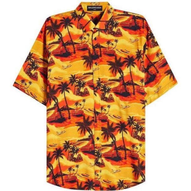 Áo sơ mi Sơn Tùng MTP - Balen Shirt - Áo đi biển mùa hè cây dừa hot hit