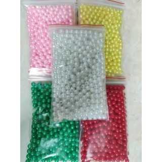 Hạt nhựa  trai 100g,hạt cườm,hạt bẹt tròn 8li trang trí ,handmade, xâu vòng