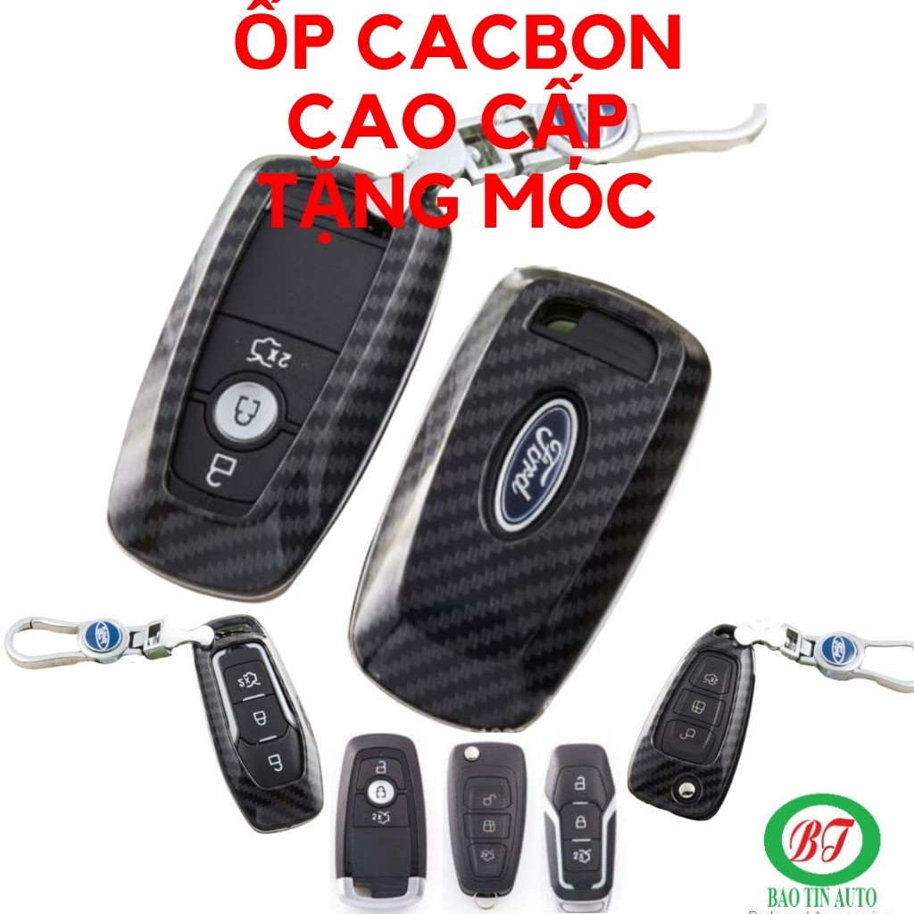 Ốp chìa khoá Ford ❤️Freeship ❤️ Vân cacbon cao cấp cho các dòng xe