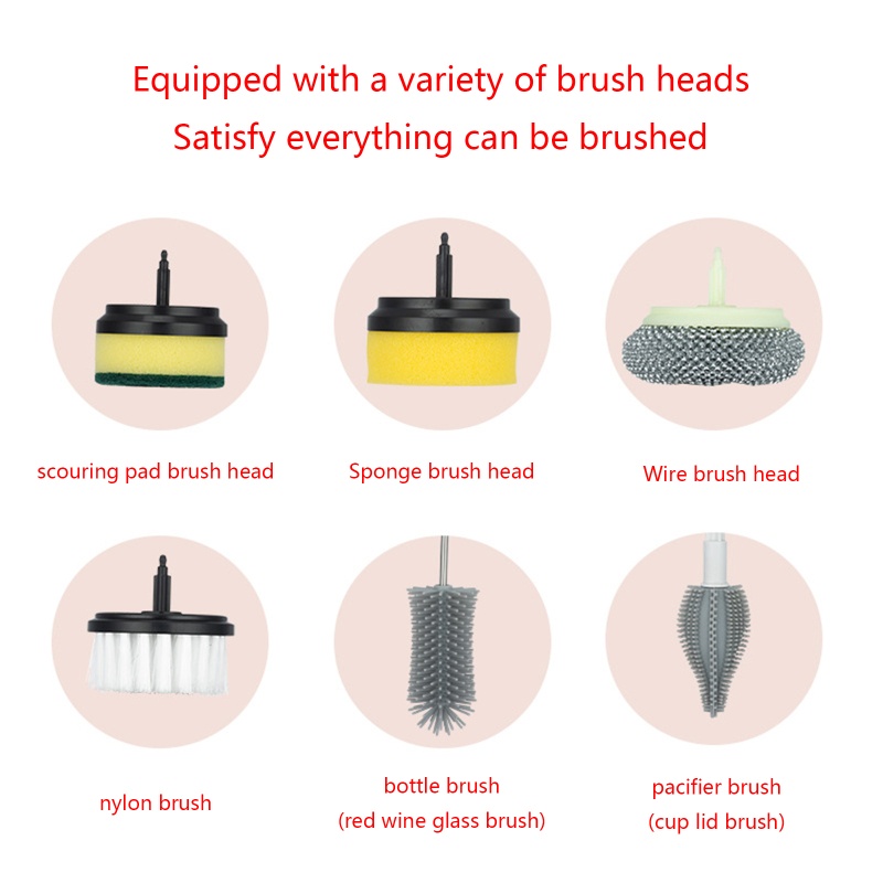 Máy Chà Rửa Tự Động Không Dây 3 Tốc Độ Cho Nhà Bếp