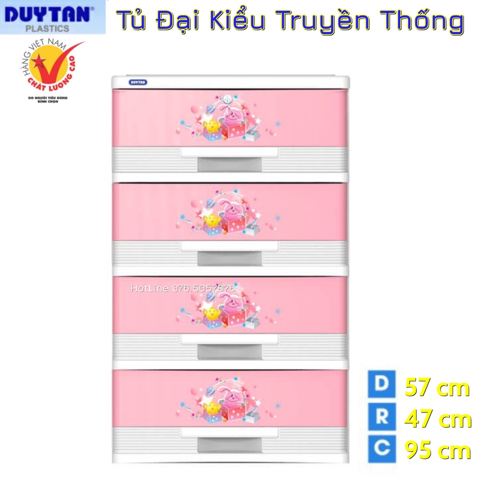 Tủ nhựa Duy Tân 4 Tầng Đại Kiểu Truyền Thống