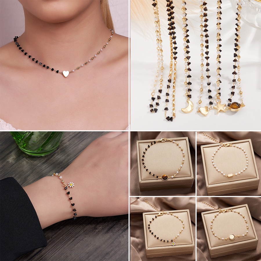 Vòng cổ/ Vòng đeo tay RINHOO FRIENDSHIP thiết kế bất đối xứng thời trang cá tính cho nữ