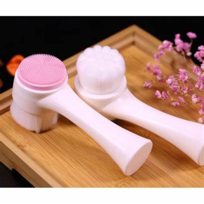 [QUÀ TẶNG]Cọ massage rửa mặt KOREA 2 đầu 3D gai silicon