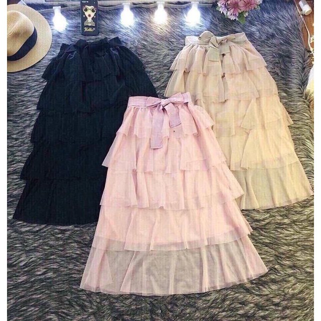 {SP CHẤT LƯỢNG}_ CHÂN VÁY TẦNG MAXI_CHÂN VÁY TẦNG DÀI VẢI TƠ MỀM MẠI -GIAO ĐÚNG MẪU | BigBuy360 - bigbuy360.vn