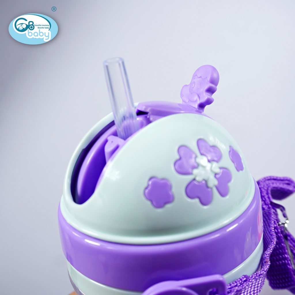 Bình uống nước cho bé đi học phù hợp với cả học sinh GB Baby 350ml Chính hãng