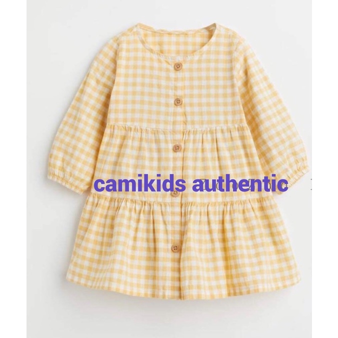 Đầm kate sọc caro bé Gái Hm