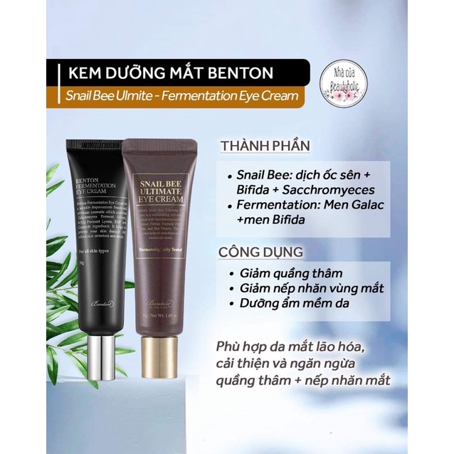 Kem dưỡng mắt BENTON EYE CREAM