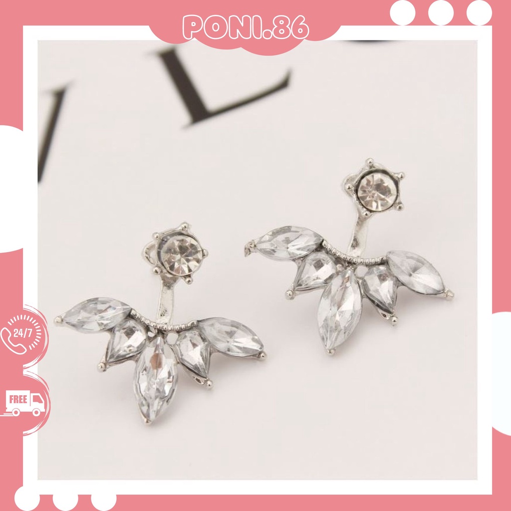 Hoa tai đính đá cho cô dâu đi tiệc sang chảnh phong cách hiện đại quý phái