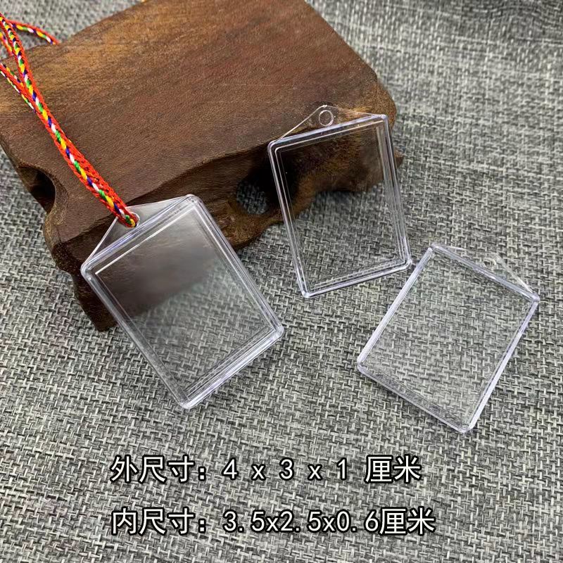 Hộp Bùa Rỗng Trong Suốt Chống Thấm Nước Đựng Mặt Dây Chuyền Bùa Hộ Mệnh 5.5
